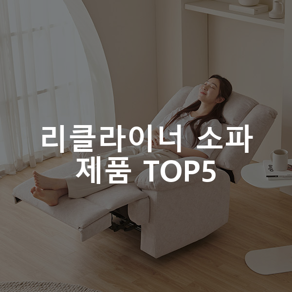 리클라이너 소파 제품 TOP5 추천 아이템