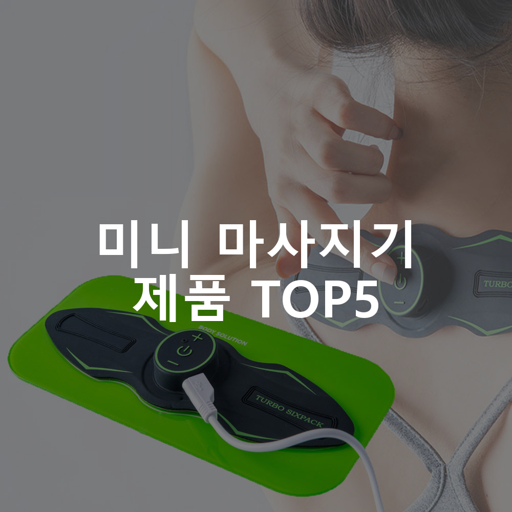 미니 마사지기 제품 TOP5 추천 아이템