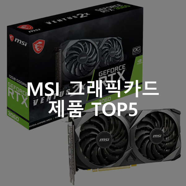 MSI 그래픽카드 제품 TOP5 추천 아이템