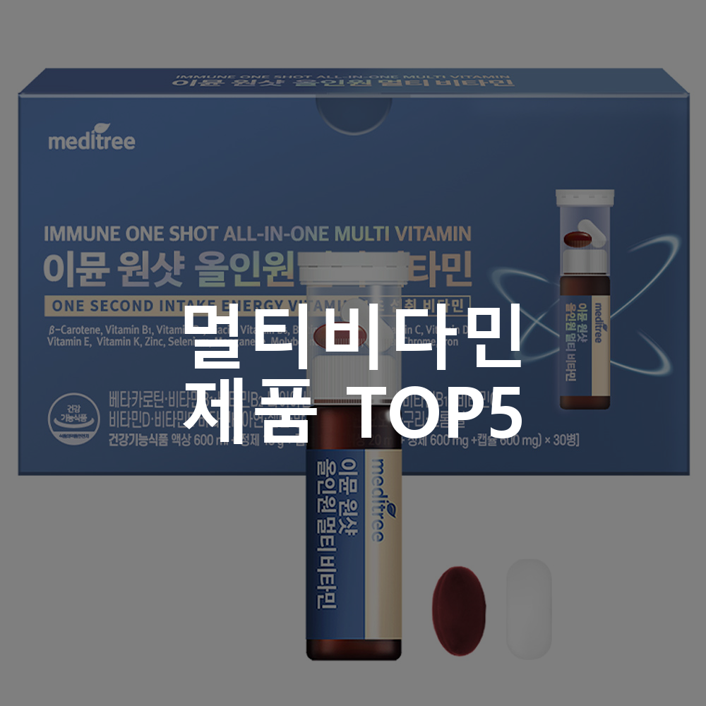 멀티비다민 제품 TOP5 추천 아이템