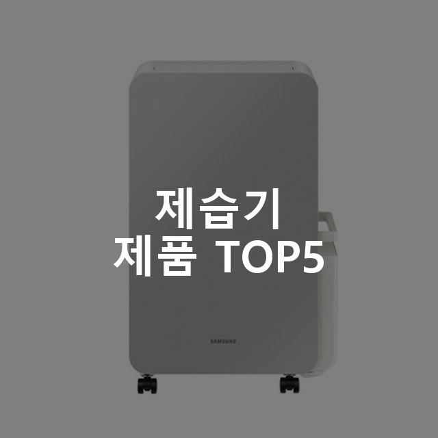 제습기 제품 TOP5 추천 아이템