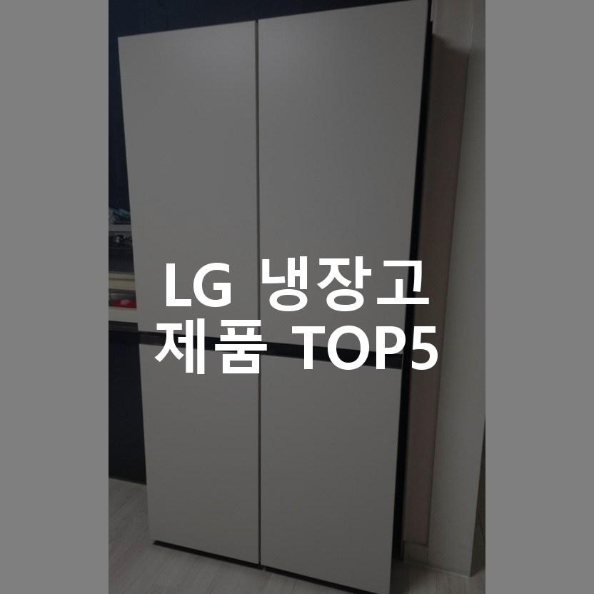 LG 냉장고 제품 TOP5 추천 아이템