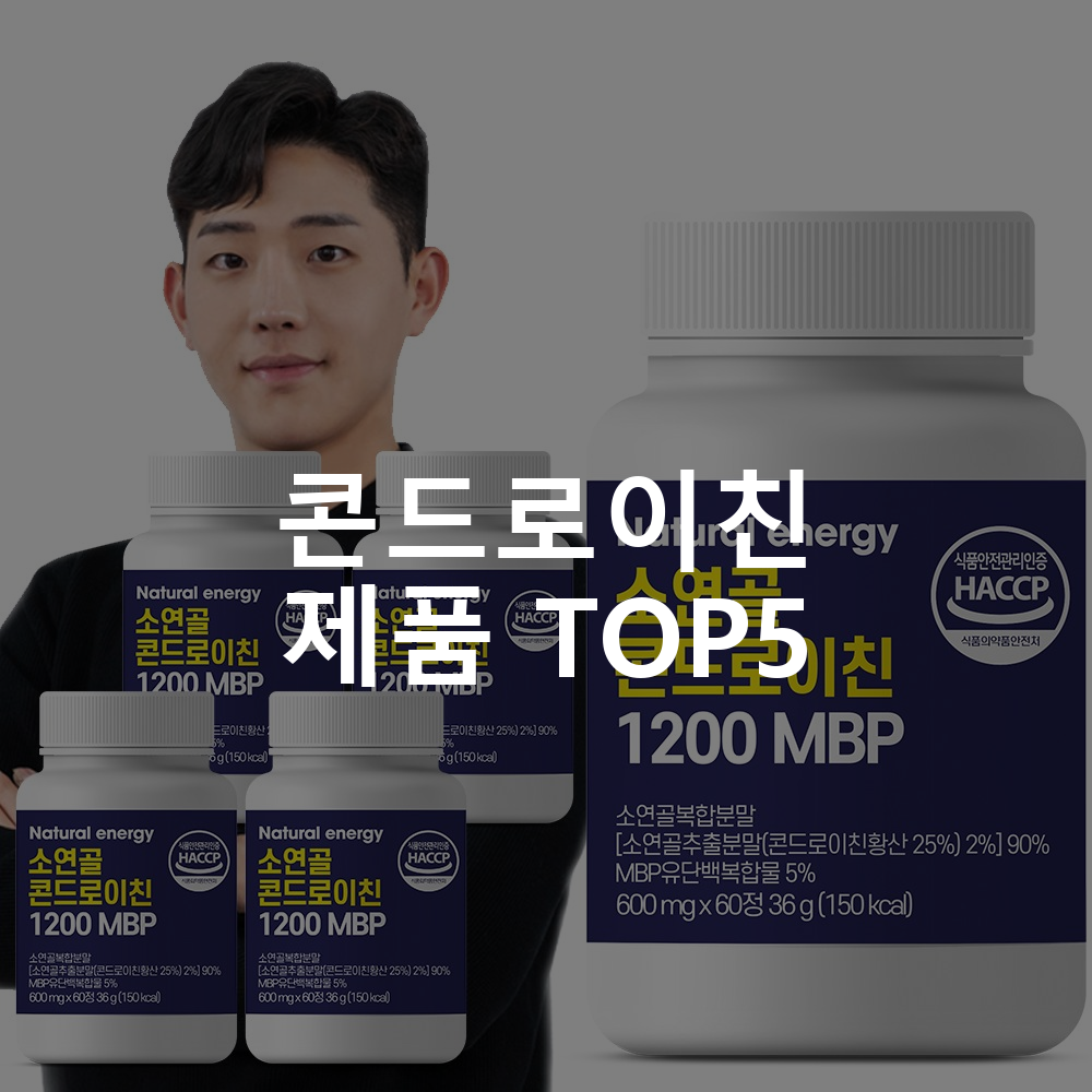 콘드로이친 제품 TOP5 추천 아이템