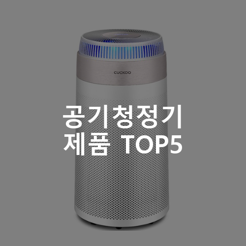 공기청정기 제품 TOP5 추천 아이템