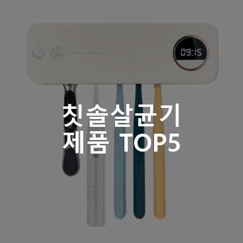 칫솔살균기 제품 TOP5 추천 아이템