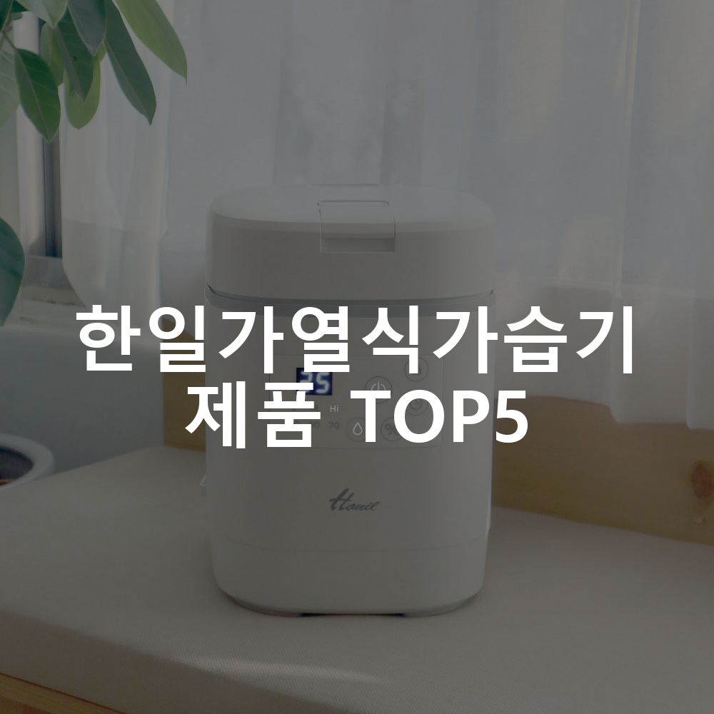 한일가열식가습기 제품 TOP5 추천 아이템